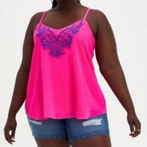 Torrid Sophie Chiffon Embroidered Swing Cami